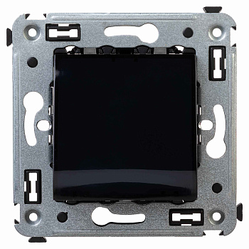 Вывод кабеля из стены "Avanti", "Черный квадрат" DKC