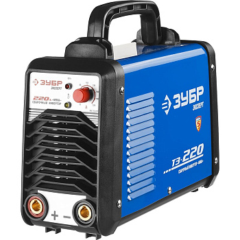 Инвертор сварочный, Профессионал ЗАС-Т3-220, 220А, MMA,IGBT,Форсаж дуги,Горячий старт,Антиприлипание эл-да,ПВ-60%,220В (мин 160В) ЗУБР