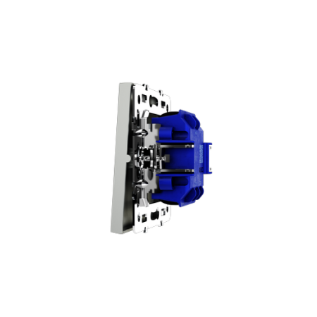 Проходной переключатель встраиваемый Voltum S70 одноклавишный 10А, (сталь)