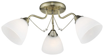 Люстра потолочная Бронза/Белый E27 3*60Вт 727-507-03 VELANTE