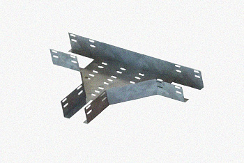 Лоток тройниковый перфорированный ОТ 100х60 УТ1,5, оцинкованный лист S1,0