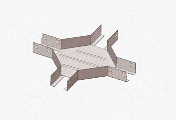 Лоток крестообразный глухой КМГ 50х50 УХЛ1, оцинкованный лист S1,5