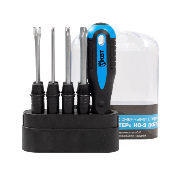 Набор отверток со сменными стержнями НО-9 серия МАСТЕР КВТ