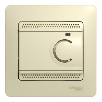 GLOSSA термостат электр.теплого пола с датчиком 10A в сборе бежевый GSL000238