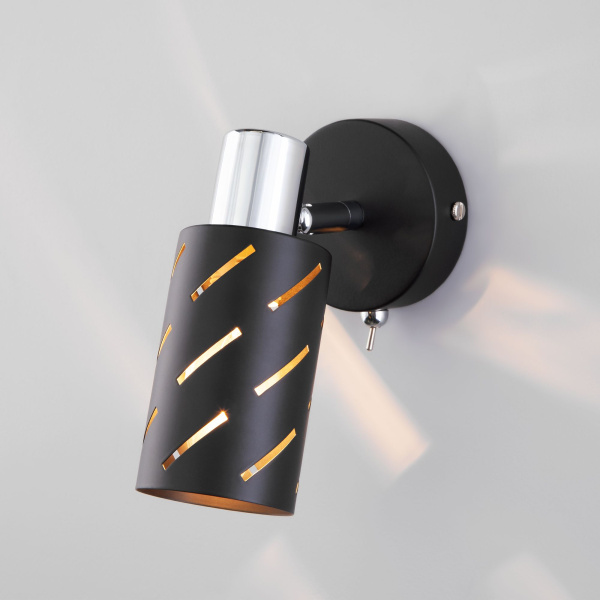 Настенный светильник 1*E14 40Вт черный IP20 (20090/1 черный / хром) Eurosvet