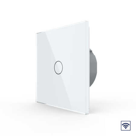 Сенсорный радиоуправляемый выключатель 1 клавиша 1 пост Белый Livolo
