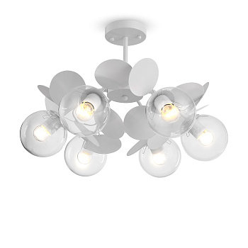 Люстра 6*E27 60Вт Белый IP20 Satellite FR5165PL-06W Freya