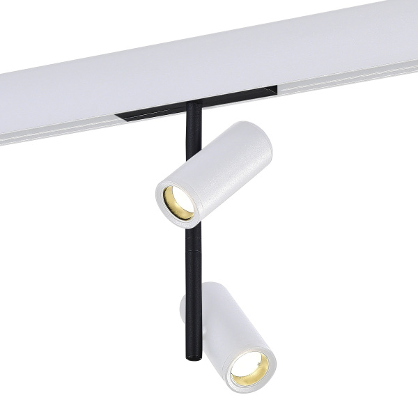 Магнитный трековый светильник Белый LED 1*16Вт 3000К 1 100Lm Ra>90 36° IP20 D45xH240 48В ST808.536.16 ST LUCE