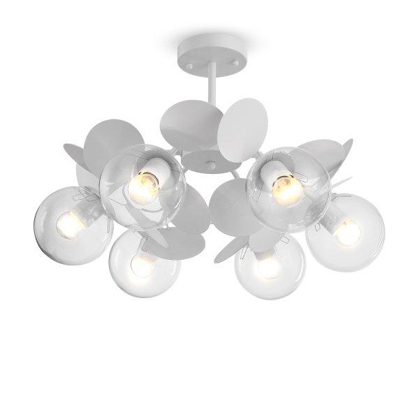 Люстра 6*E27 60Вт Белый IP20 Satellite FR5165PL-06W Freya