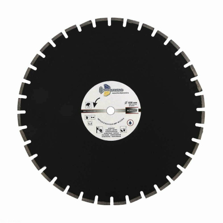 Диск алмазный отрезной 600*25,4*12 Асфальт Серебряная пайка GA777 Trio-Diamond