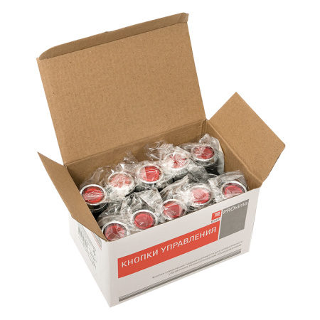 Кнопка ABLFS-22 с подсветкой красный NO+NC 230В PROxima EKF