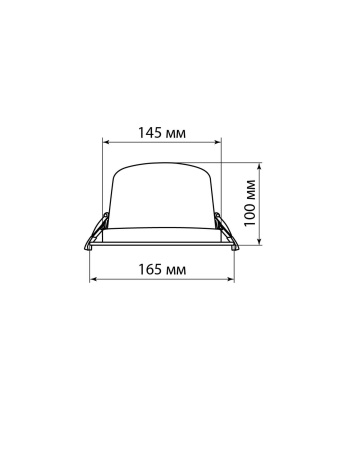 Светильник встраиваемый "Даунлайт" LED DCL-01-030 30 Вт, 4000 К, 80 Ra, IP20, прозрачный расс., TDM