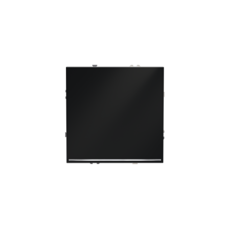 Проходной переключатель встраиваемый Voltum S70 одноклавишный с подсветкой 10А, (черный матовый)