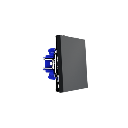 Перекрестный переключатель встраиваемый Voltum S70 одноклавишный 10А, (графит)