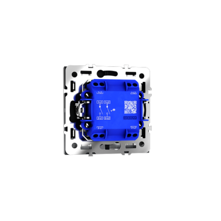 Выключатель встраиваемый Voltum S70 двухклавишный с подсветкой 10А, (графит)