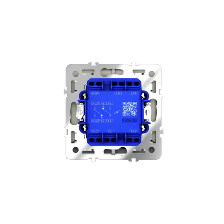 Проходной переключатель встраиваемый Voltum S70 двухклавишный с подсветкой 10А, (сталь)
