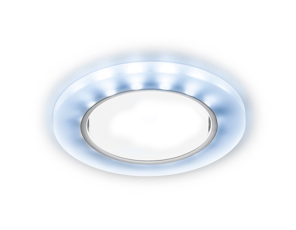 Встраиваемый точечный светильник со светодиодной лентой G214 CL/CH/CLD хром/прозрачный GX53+3W(LED COLD) Ambrella Light