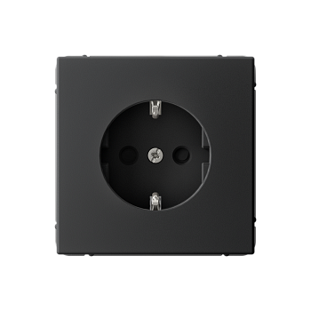 ARTGALLERY РОЗЕТКА с заземлением со шторками, 16А, механизм, КАРБОН Systeme Electric