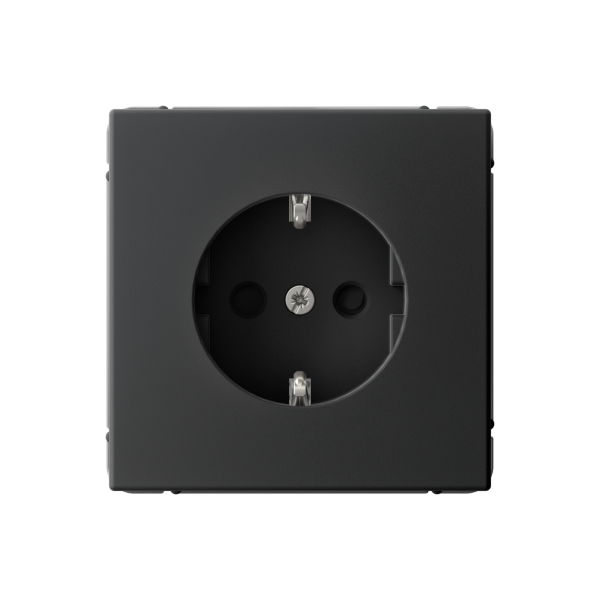 ARTGALLERY РОЗЕТКА с заземлением со шторками, 16А, механизм, КАРБОН Systeme Electric