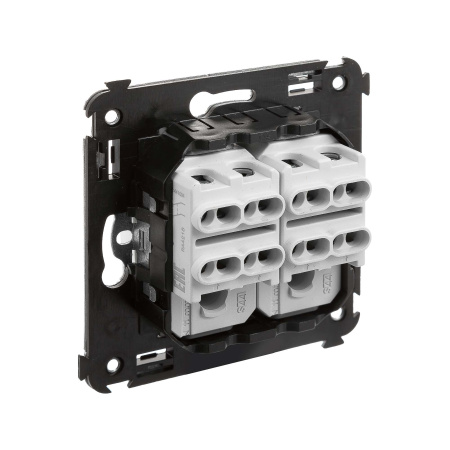 Перекрестный переключатель двухклавишный в стену, "Avanti", "Белое облако" DKC