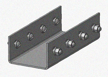 Соединитель стоек СС-св, без покрытия, S2,5