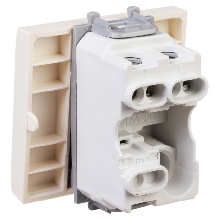 Кнопка одноклавишная модульная, "Avanti", "Ванильная дымка", 2 модуля DKC