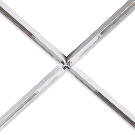 Соединитель с токопроводом для шинопровода Х-образный IP20 48V FLUM белый NOVOTECH