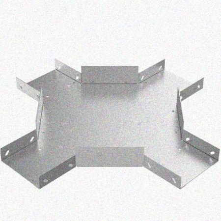 Лоток крестообразный замковый глухой КМЗГ 400х50 УТ1,5, оцинкованный лист, S1,0