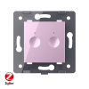 Двухклавишный сенсорный выключатель ZigBee Module, цвет розовый (механизм) Livolo