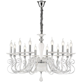 Люстра подвесная Хром, Белый E14 12*40Вт WE173.12.103 WERTMARK