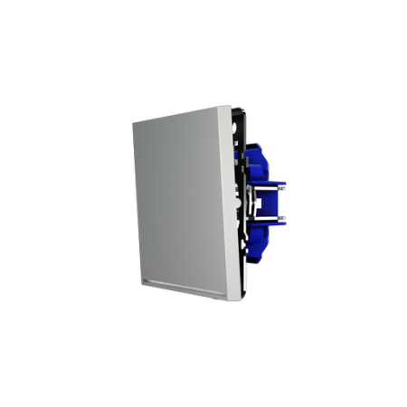 Выключатель встраиваемый Voltum S70 одноклавишный с подсветкой 10А, (сталь)