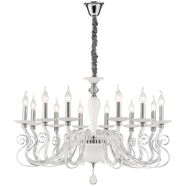 Люстра подвесная Хром, Белый E14 12*40Вт WE173.12.103 WERTMARK