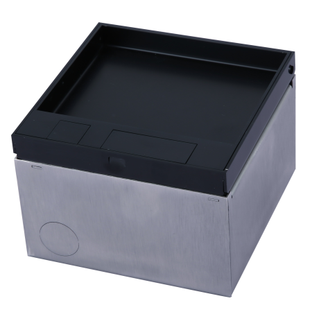 Donel Лючок в пол 4 мод. (2 мод. 45х45 мм.) верт. установка, металл антрацит, в уровень с напольным покрытием