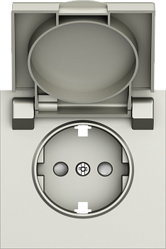 Donel S08 шампань накладка для розетки Schuko с заземлением, с крышкой, 16A 250 В~, серия DB
