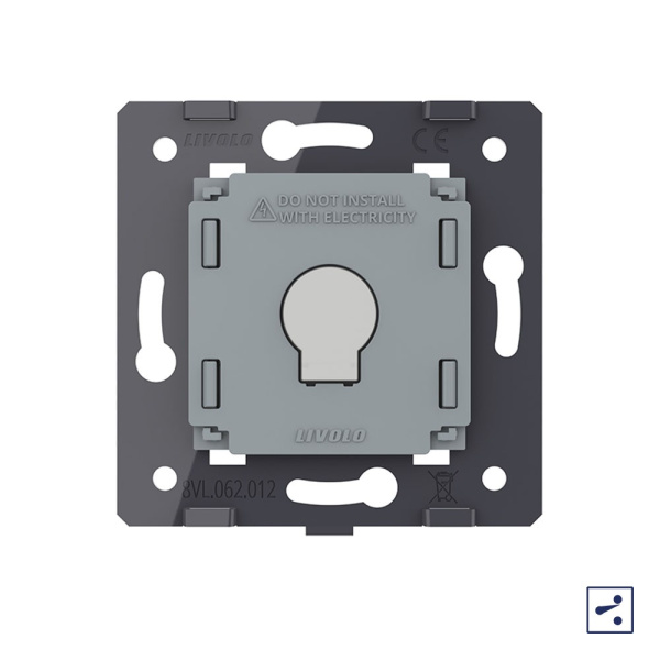 Одноклавишный проходной сенсорный выключатель (механизм) Livolo