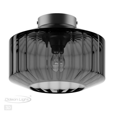 Св-к потолочный E27 1*60W BINGA дымчатый/черный ODEON LIGHT