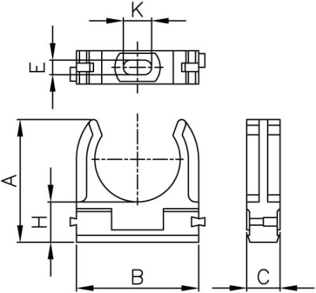 Держатель с защелкой, д.32мм R DKC