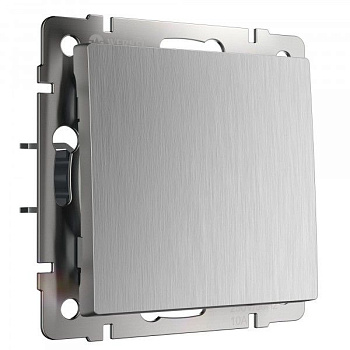 Встраиваемые механизмы Выключатель СУ 1 кл. проходной 10А cеребряный рифленый IP20 Werkel