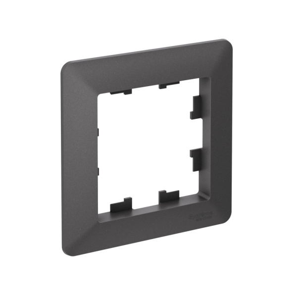 ATLASDESIGN AIR 1-постовая РАМКА, БАЗАЛЬТ/дымчатый черный Systeme Electric