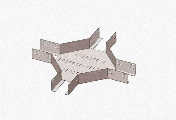 Лоток крестообразный глухой КМГ 200х65 УХЛ1, оцинкованный лист S1,5