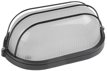 Светильник НПП1406 овал сетка 60Вт IP54 белый IEK