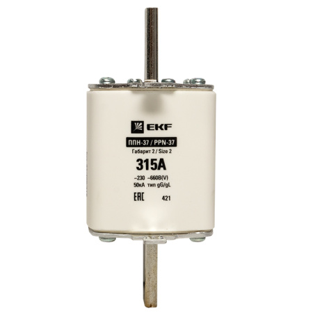 Плавкая вставка ППН-37 400/315А габарит 2 PROxima EKF