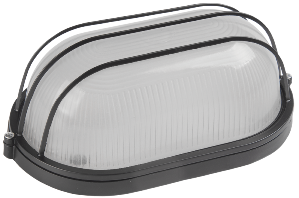 Светильник НПП1406 овал сетка 60Вт IP54 белый IEK