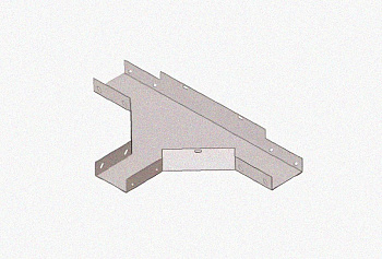 Лоток тройниковый замковый глухой ОТЗГ 200х65 УТ1,5, оцинкованный лист, S0,7