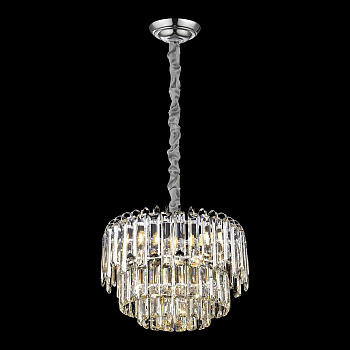 Люстра подвесная Хром/Прозрачный E14 5*40Вт WE130.05.103 WERTMARK