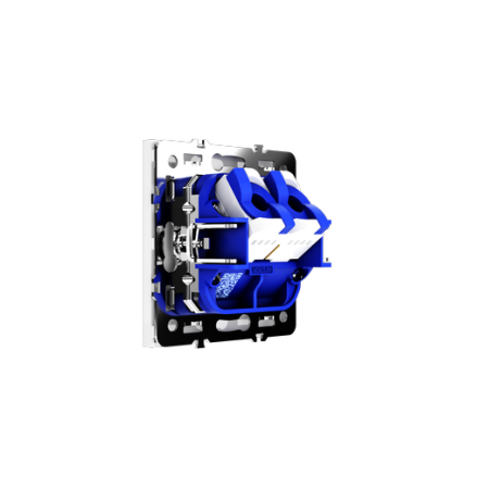 Розетка компьютерная встраиваемая Voltum S70 двойная RJ45+RJ45 КАТ.6, (белый глянцевый)