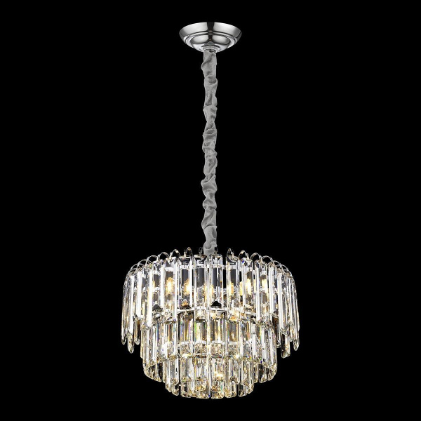 Люстра подвесная Хром/Прозрачный E14 5*40Вт WE130.05.103 WERTMARK