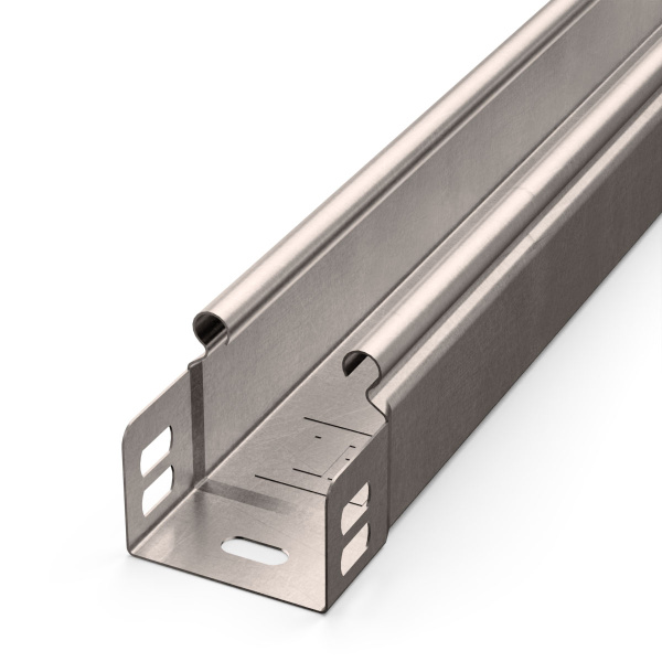 Лоток неперфорированный Стандарт INOX (AISI 409) 50х50х3000 (0,7 мм) (24 м/уп) Промрукав