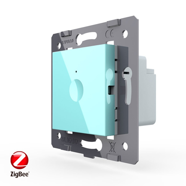 Одноклавишный сенсорный выключатель ZigBee Module, цвет зеленый (механизм) Livolo