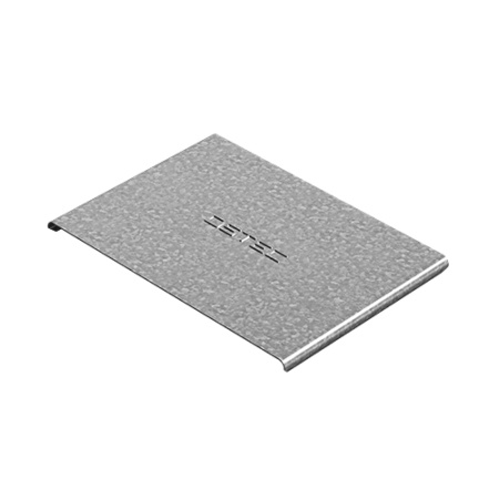 Крышка к повороту вертикальному вниз к лотку 400х100, толщ. 1,0 мм, гор. цинк Ostec